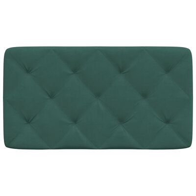 vidaXL Almofadão de cabeceira 80 cm veludo verde-escuro