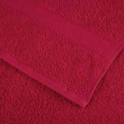 vidaXL Toalhas de mãos premium SOLUND 10pcs 50x100cm 600 gsm vermelho