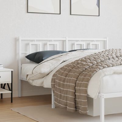 vidaXL Cabeceira de cama 160 cm metal branco