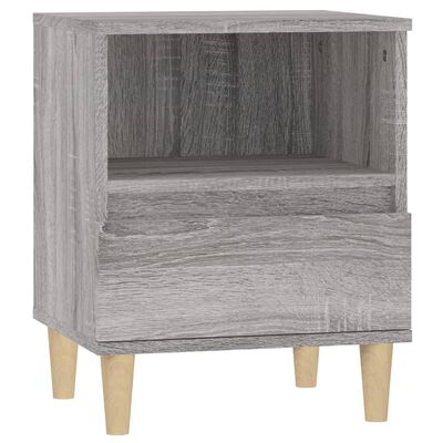 vidaXL Mesa de cabeceira 40x35x50 cm cinzento sonoma