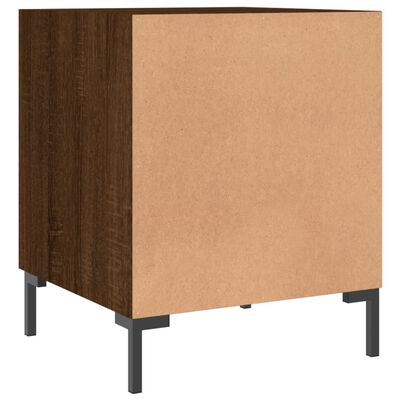 vidaXL Mesa cabeceira 2pcs 40x40x50cm deriv. madeira carvalho castanho