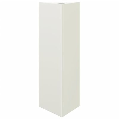 vidaXL Vaso/floreira de jardim triangular 30x26x75 cm aço branco