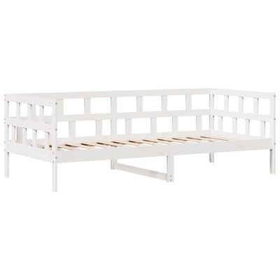 vidaXL Sofá-cama c/ gavetas 90x200cm madeira de pinho maciça branco