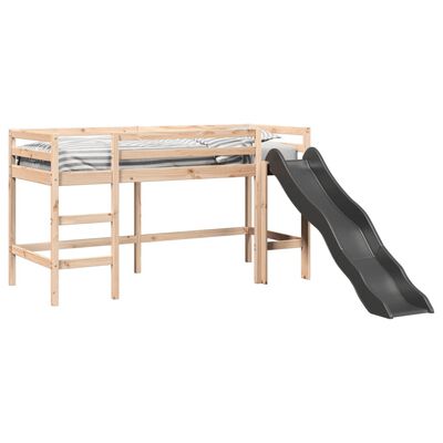 vidaXL Cama alta para criança sem colchão 80x200 cm pinho maciço