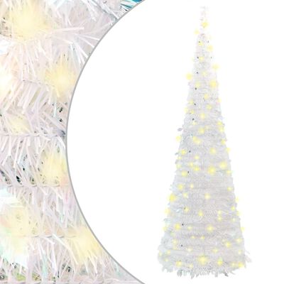 vidaXL Árvore de Natal artificial pop-up c/ 150 luzes LED 180cm branco