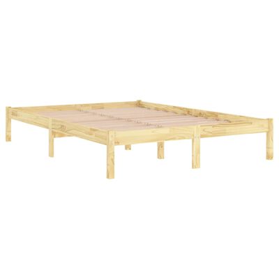 vidaXL Estrutura de cama king 150x200 cm madeira maciça