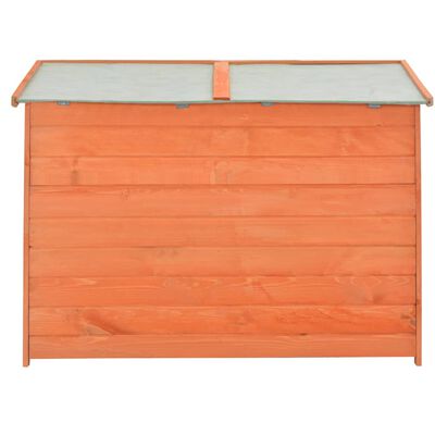 vidaXL Abrigo de arrumação para jardim 128x42x91 cm madeira