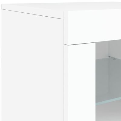 vidaXL Aparador com luzes LED 163x37x67 cm branco