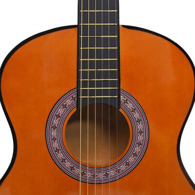 vidaXL 8 pcs conjunto de guitarra clássica para iniciantes 3/4 36"