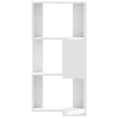 vidaXL Estante canto 3 prateleiras 50x50x102 cm deriv. madeira branco