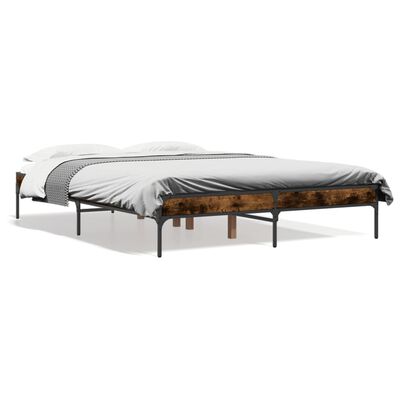 vidaXL Estrutura cama 140x190 cm derivados de madeira/metal