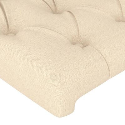 vidaXL Cabeceira de cama 4 pcs tecido 72x7x78/88 cm creme