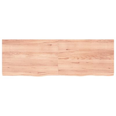 vidaXL Bancada p/ WC 180x60x(2-6) cm madeira maciça tratada castanho