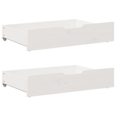 vidaXL Sofá-cama c/ gavetão e gavetas branco 80x200cm madeira de pinho