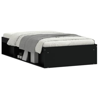 vidaXL Estrutura de cama 100x200 cm preto