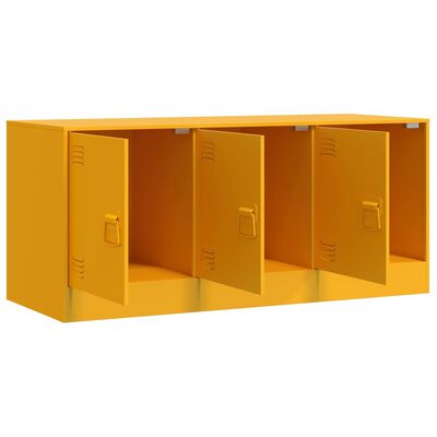 vidaXL Móvel de TV 99x39x44 cm aço amarelo mostarda