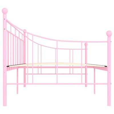 vidaXL Estrutura sofá-cama 90x200 cm metal rosa