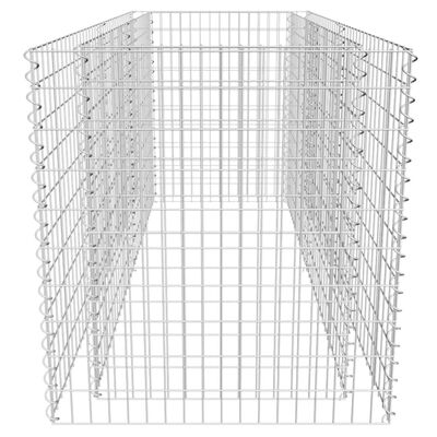 vidaXL Canteiro elevado/cesto gabião 180x90x100 cm aço prateado