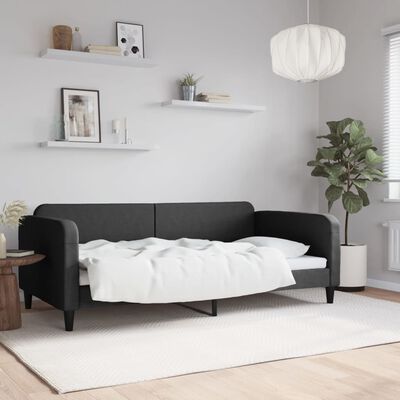 vidaXL Sofá-cama 100x200 cm tecido preto