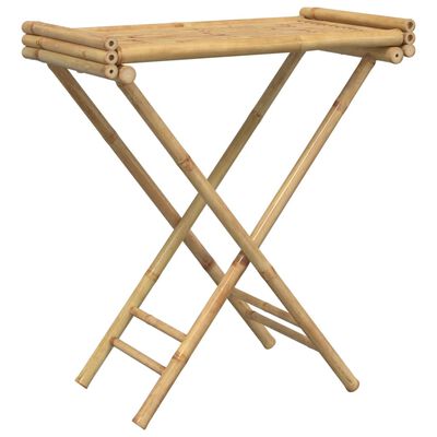 vidaXL Mesa tabuleiro dobrável 70,5x42,5x80 cm bambu