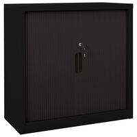 vidaXL Armário com porta deslizante 90x40x90 cm aço preto