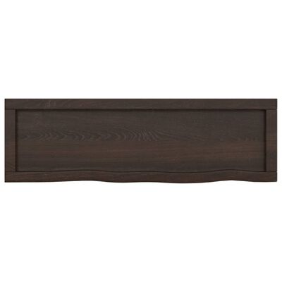 vidaXL Bancada p/ WC 100x30x(2-4)cm madeira tratada maciça castanho