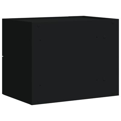 vidaXL Mesa de cabeceira de parede 45x30x35 cm preto