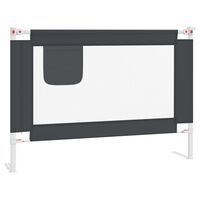 vidaXL Barra segurança p/ cama infantil tecido 90x25 cm cinza-escuro