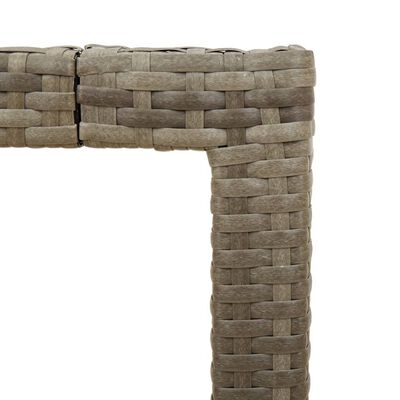 vidaXL Mesa de jardim com tampo de vidro 150x90x75 cm vime PE cinzento