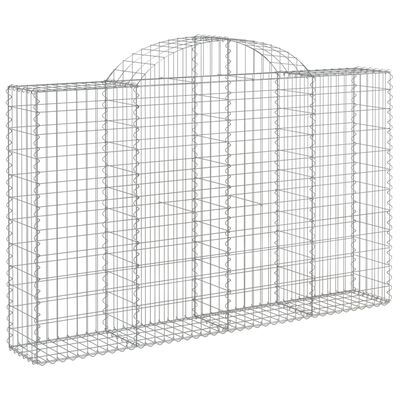 vidaXL Cestos gabião arqueados 18 pcs 200x30x120/140 ferro galvanizado