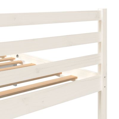 vidaXL Estrutura de cama 160x200 cm madeira de pinho maciça branco