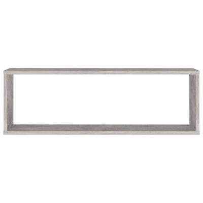 vidaXL Estantes parede cúbicas 4pcs contr. 80x15x26,5 cm cinza cimento