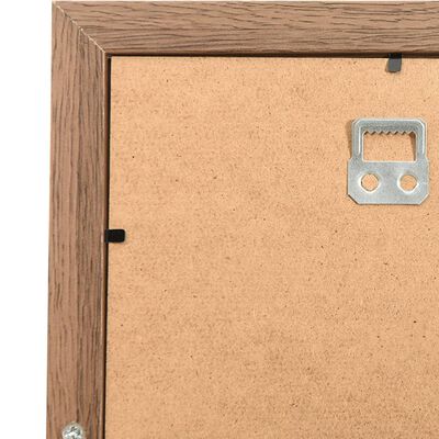 vidaXL Moldura para 10 (13x18 cm) fotografias MDF castanho-claro