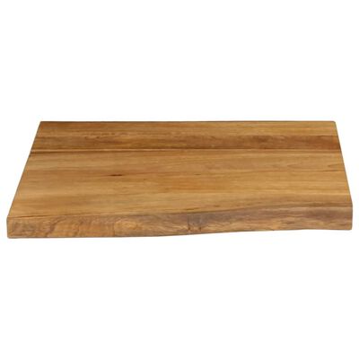 vidaXL Tampo de mesa c/ borda viva 80x80x2,5 cm mangueira maciça