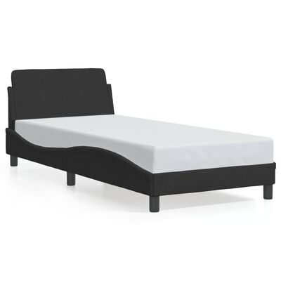 vidaXL Estrutura de cama c/ cabeceira 90x190 cm veludo preto