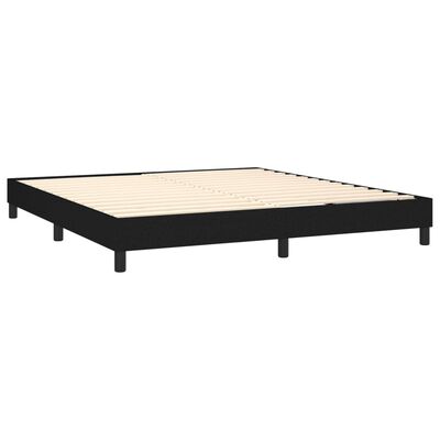 vidaXL Estrutura de cama 160x200 cm tecido preto