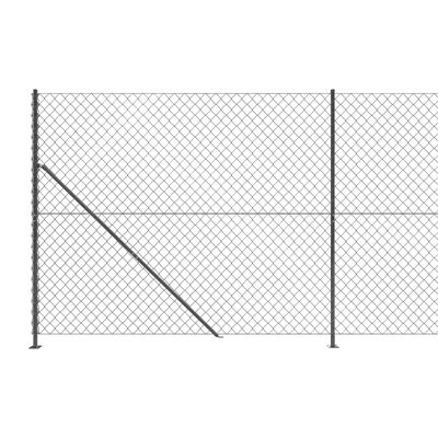 vidaXL Cerca de arame com flange 1,4x10 m antracite