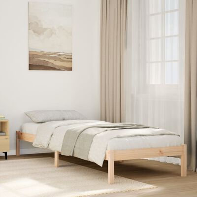 vidaXL Cama extra longa sem colchão 80x210 cm madeira de pinho maciça