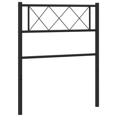 vidaXL Cabeceira de cama 75 cm metal preto