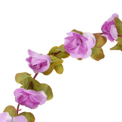 vidaXL Grinaldas de flores de Natal 6 pcs 250 cm roxo claro