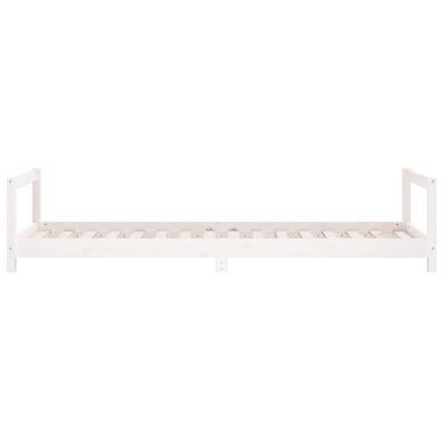 vidaXL Estrutura de cama infantil 90x200 cm pinho maciço branco