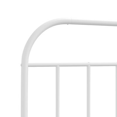 vidaXL Cabeceira de cama 150 cm metal branco