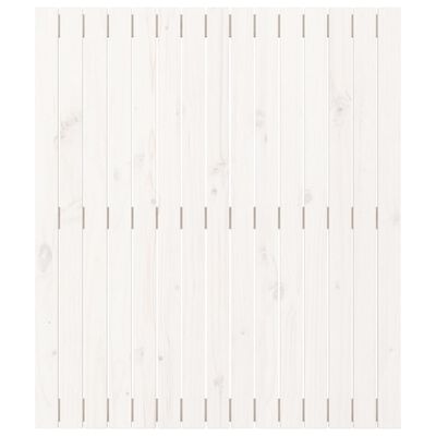 vidaXL Cabeceira de parede 95,5x3x110 cm pinho maciço branco