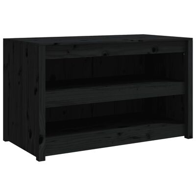 vidaXL Armário de cozinha p/ exterior 106x55x64 cm pinho maciço preto