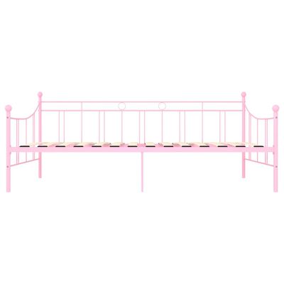 vidaXL Estrutura sofá-cama 90x200 cm metal rosa