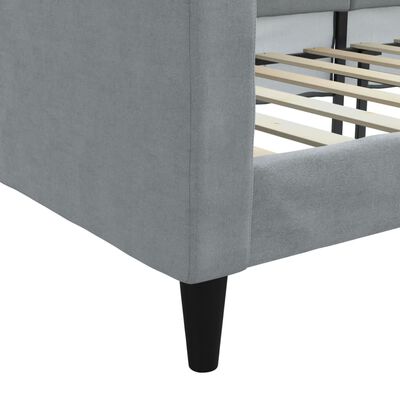 vidaXL Sofá-cama 90x190 cm tecido cinzento-claro