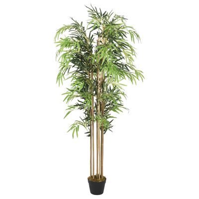 vidaXL Árvore de bambu artificial 1095 folhas 150 cm verde