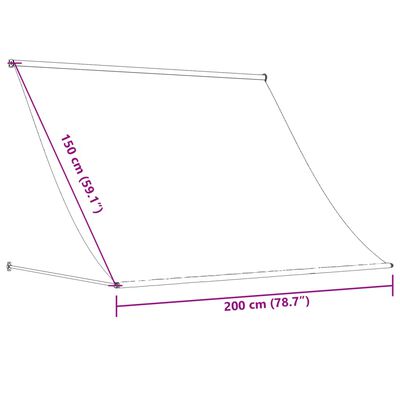 vidaXL Toldo retrátil 200x150 cm tecido e aço antracite