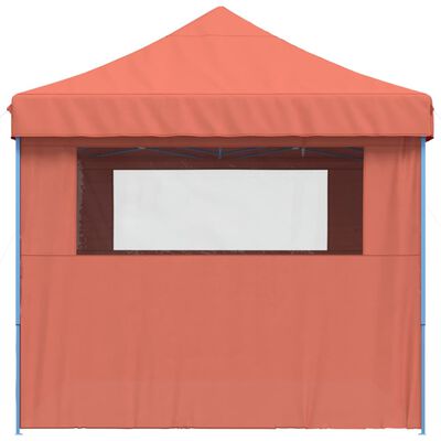 vidaXL Tenda p/ festas pop-up dobrável 4 paredes laterais terracotta