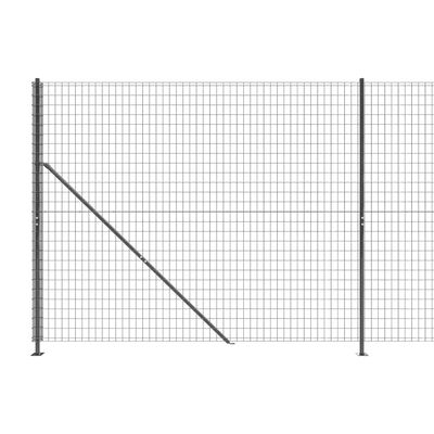 vidaXL Cerca de malha de arame com flange 2,2x10 m antracite